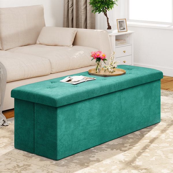 Lark Manor Arah Velvet Upholstered Storage Bench & Reviews Wayfair